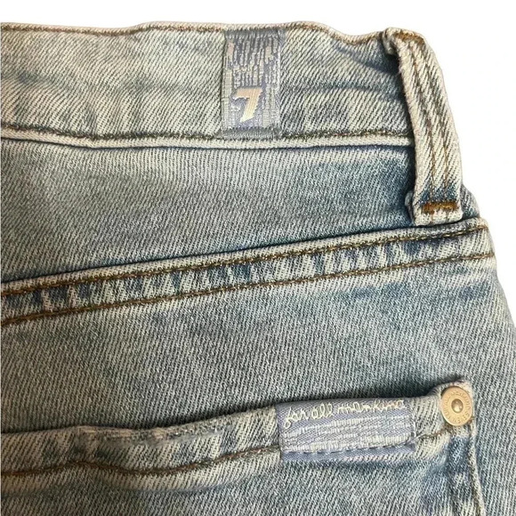 7 for all mankind High Waist Skinny Light Wash Button Fly Jeans Women’s size 27 - Picture 10 of 15